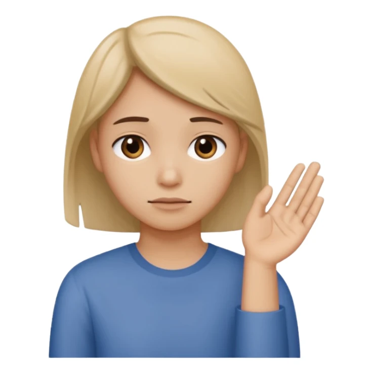 Emoji of a guy wiping off his shoulder with his hand sticker