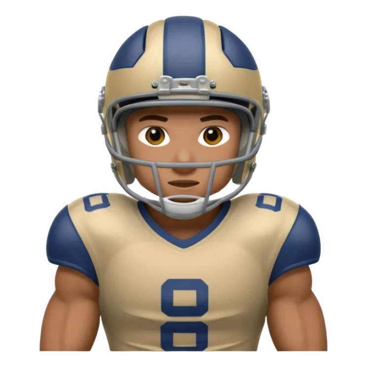Football player gender neutral sticker