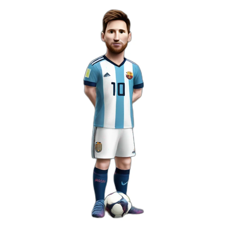 Leo messi realistic photo, 4k, full body sticker