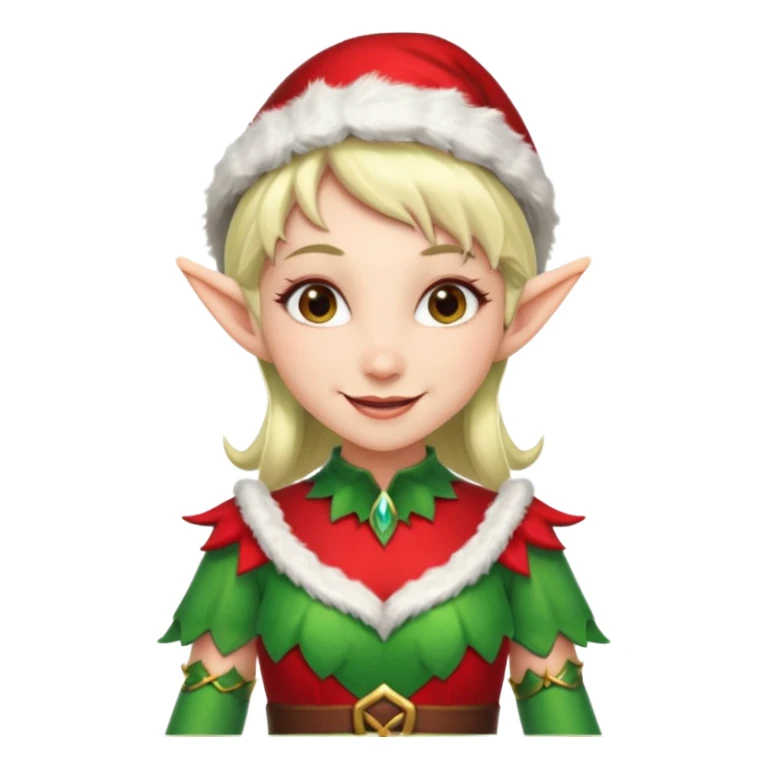 christmas female elf sticker
