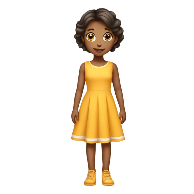 girl in a dress with road markings sticker