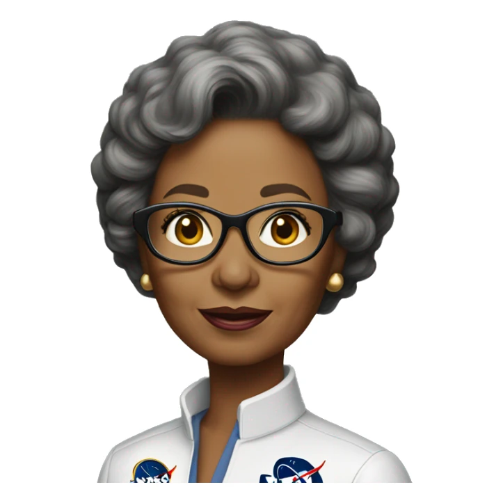 Annie Easley, NASA scientist uniform, unbespectacled sticker
