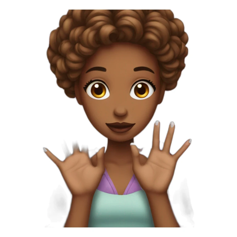 girl-with-manicure-nail sticker