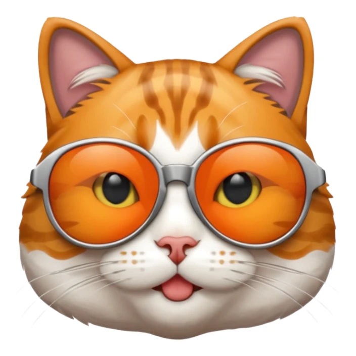 Cat wearing sunglasses sticker