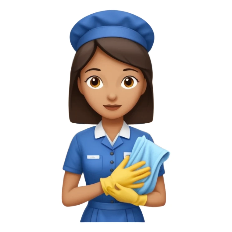 woman as a housekeeper in a hotel in town sticker