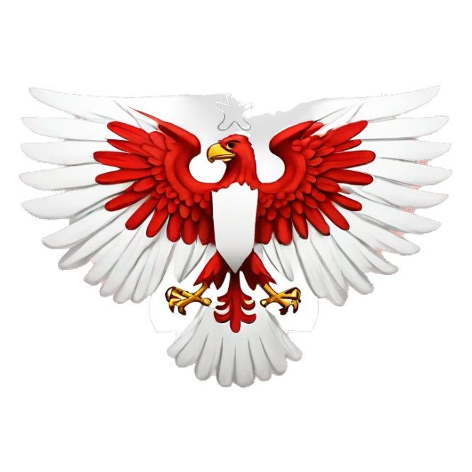 more simple polish eagle simple red and white no details at all just the outlines of the eagle. just have the lines of the eagle like how it is on the polish flag with the eagle on it sticker