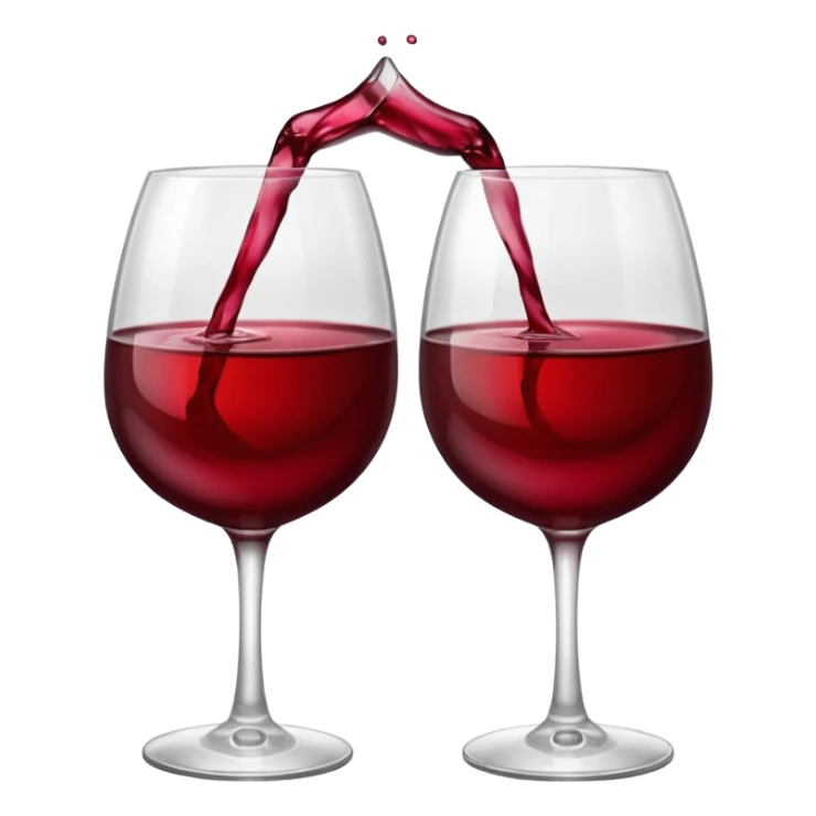 2 red wine glasses are knocked against each other sticker