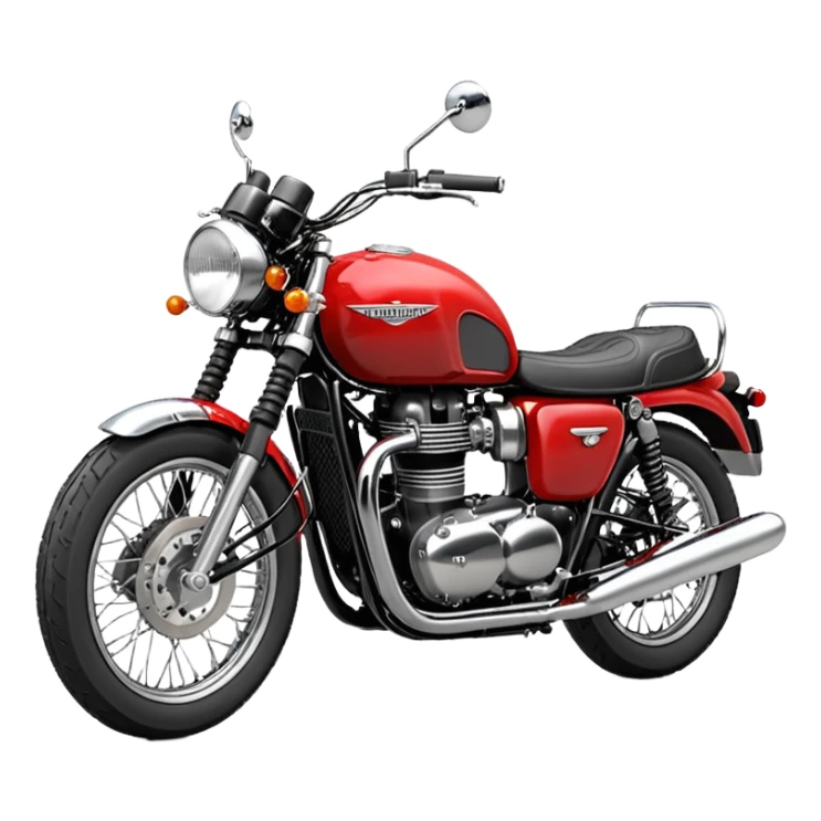 Triumph Bonneville Motorcycle with a Red Gas Tank  sticker