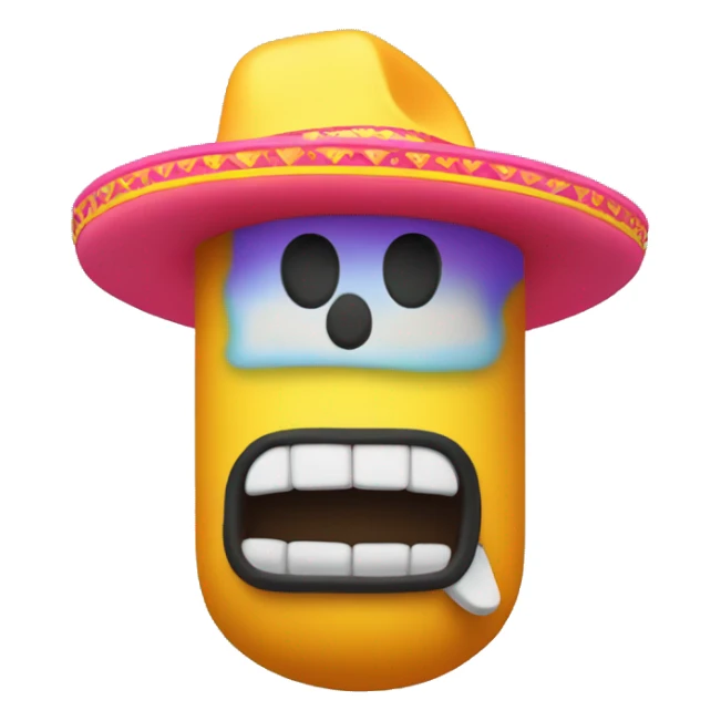 Pez neón con sombrero durmiendo sticker