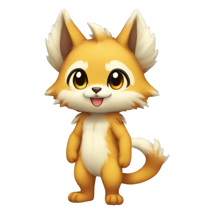 Anthro Chibi-style-Fur-Sona-Fakémon Full Body sticker