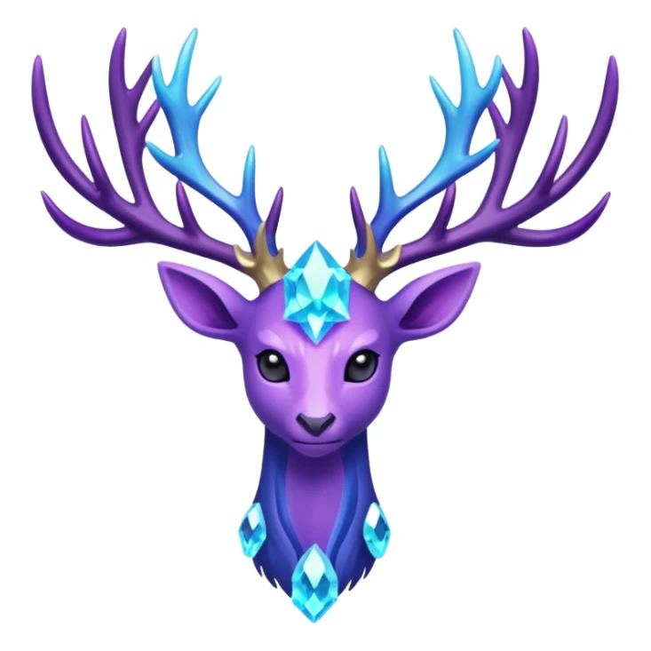 Pokemon legendary cian and purple crystal xerneas sticker
