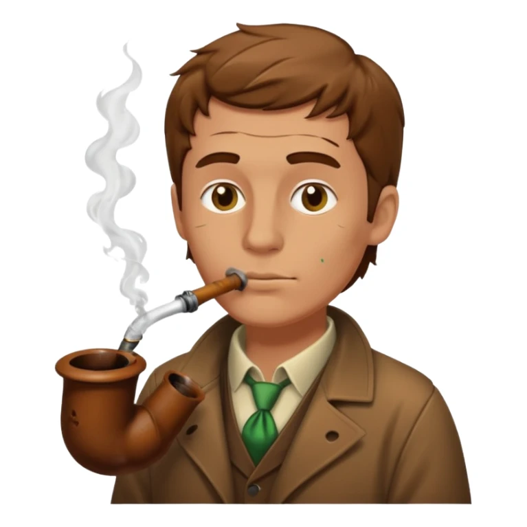 White guy smoking a pipe fashioned from a sewer drain with brown liquid overflowing sticker