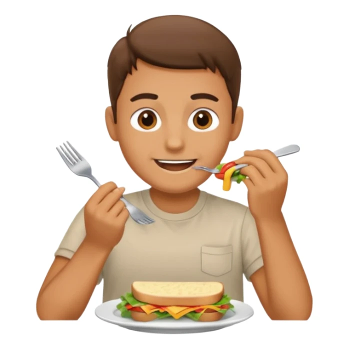 someone eating lunch sticker