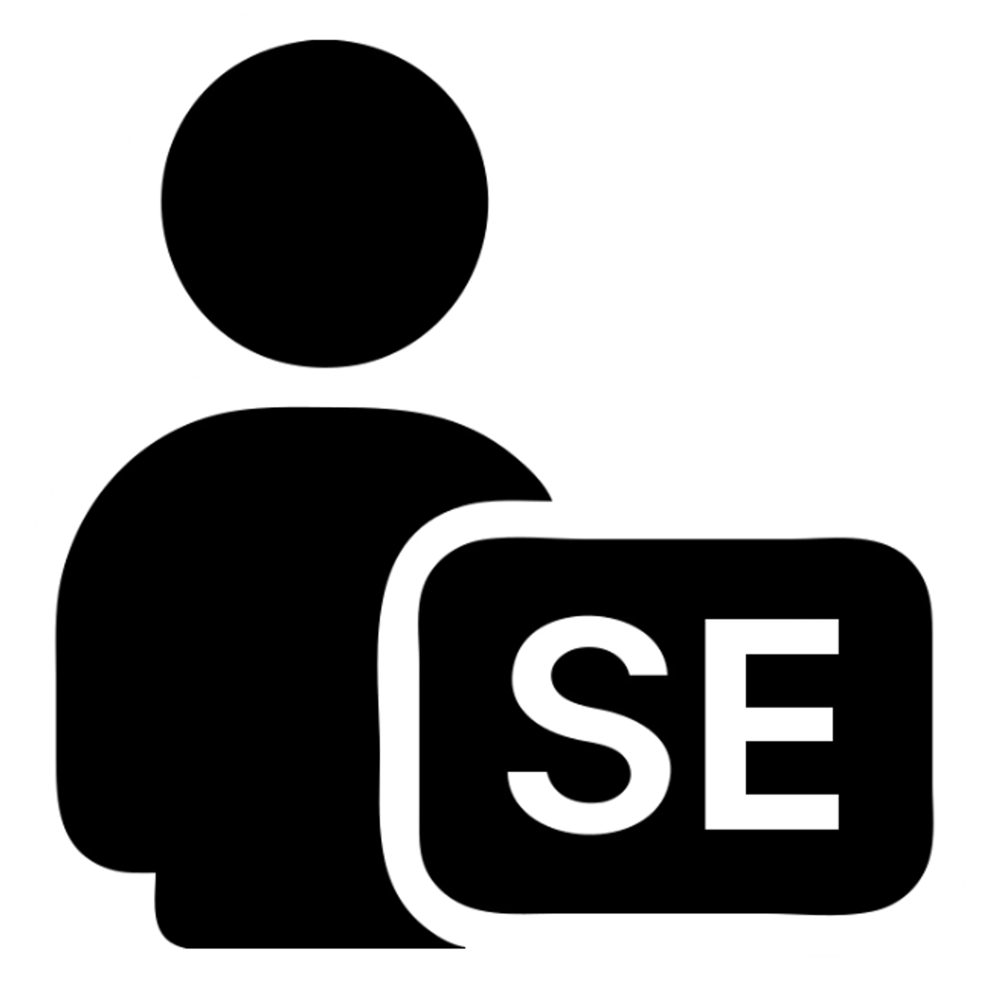 Swedish human for small system badge sticker