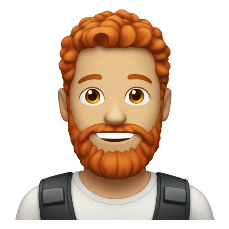 Man with red hair and red beard sticker