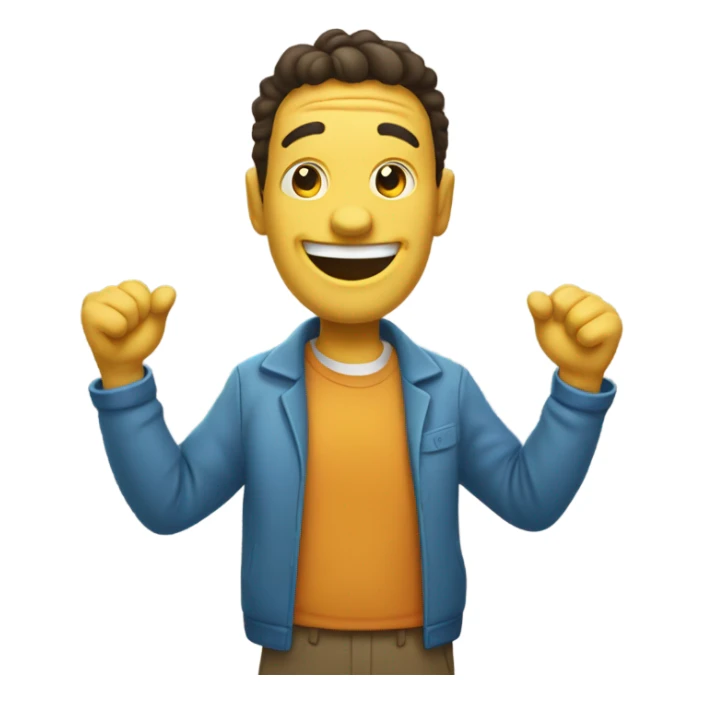 A sillly fellow giving you 14 thumbs up! sticker