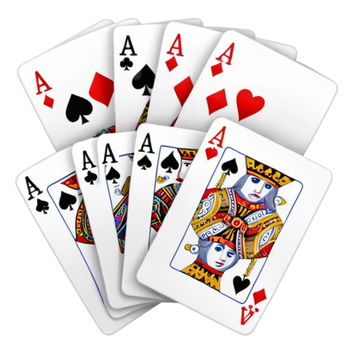 casino playing cards aces and face cards sticker