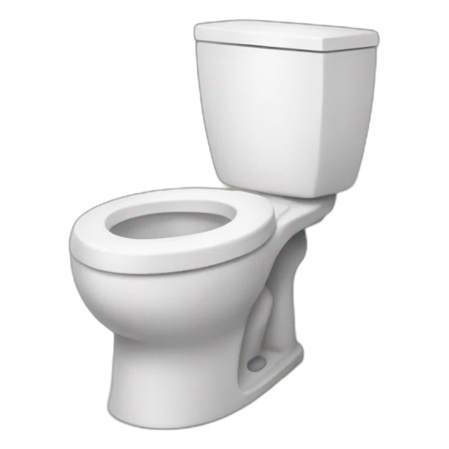 toilet with head out of toilet sticker