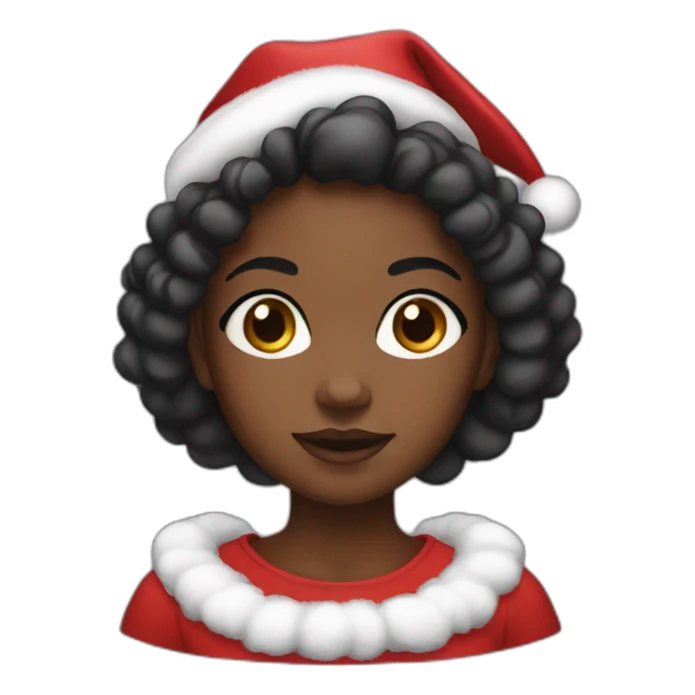 Black girl Christmas   sticker
