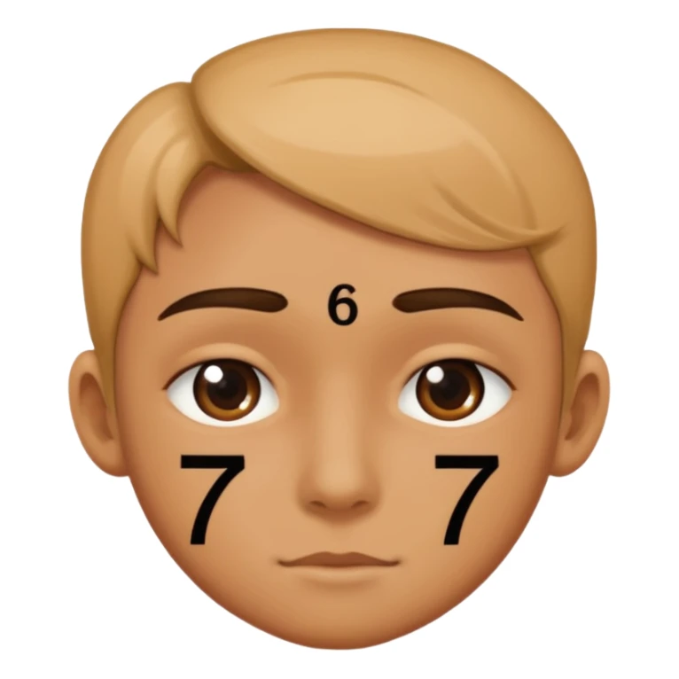 A person with 6 and 7 sticker