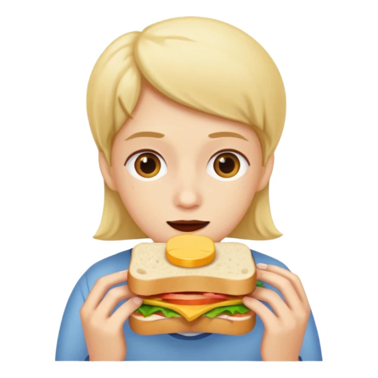 someone eating lunch sticker