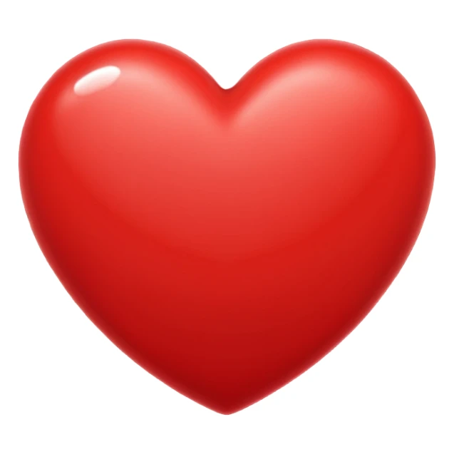 Love heart red emoji Facebook sticker
