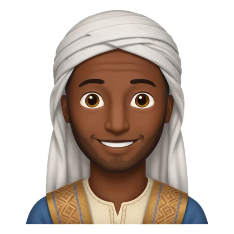 boaz - arab man from the bible no headdress  sticker