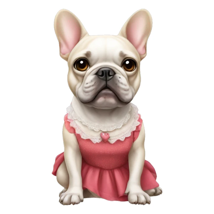 French Bulldog in a dress sticker