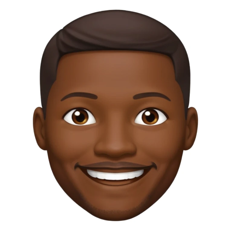 Jamie Foxx with dark brown hair sticker
