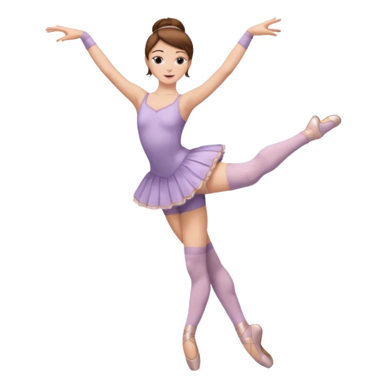 Ballet dancer in over the knee socks and brown hair sticker