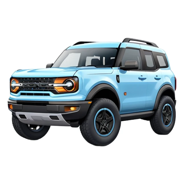 Ford bronco sport baby blue sticker