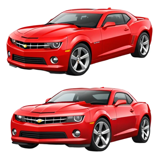 red minimalist Chevrolet Camaro sports car sticker