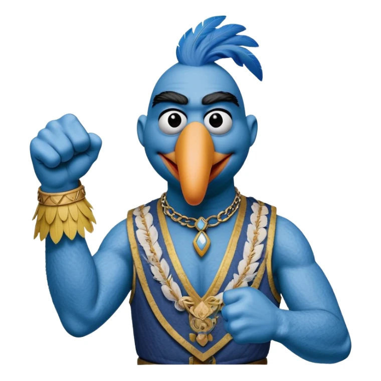 The muppet gonzo giving the fight the power fist  sticker