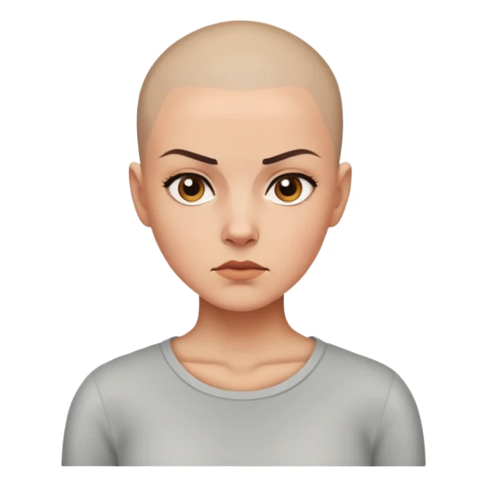 feminist woman with shaved head sticker