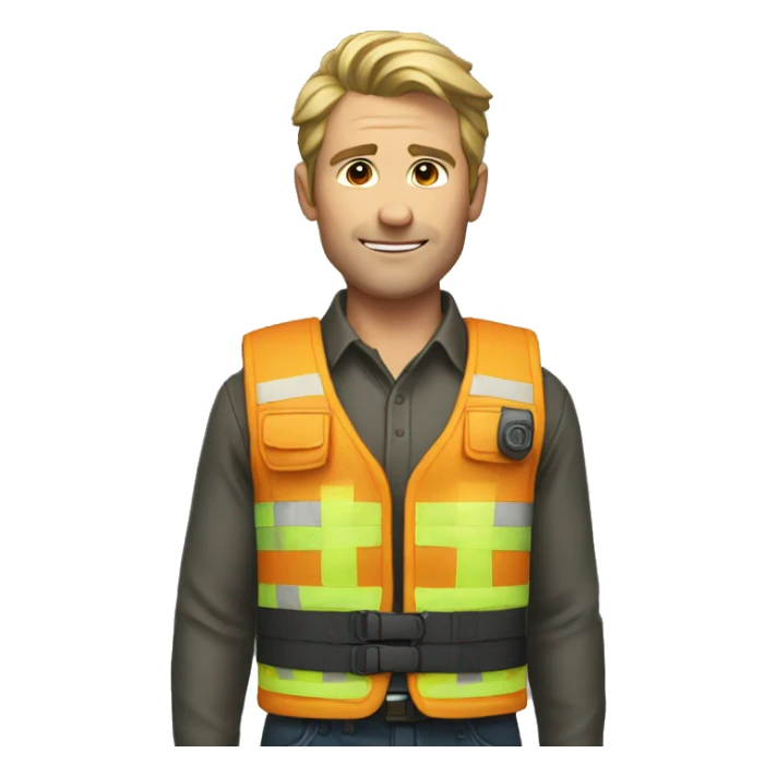 The man in the signal vest sticker