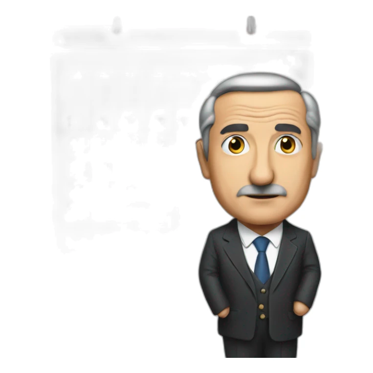 Turkish President looks at the calendar sticker