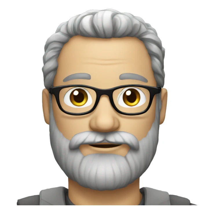 Majestic french bearded person with glasses sticker