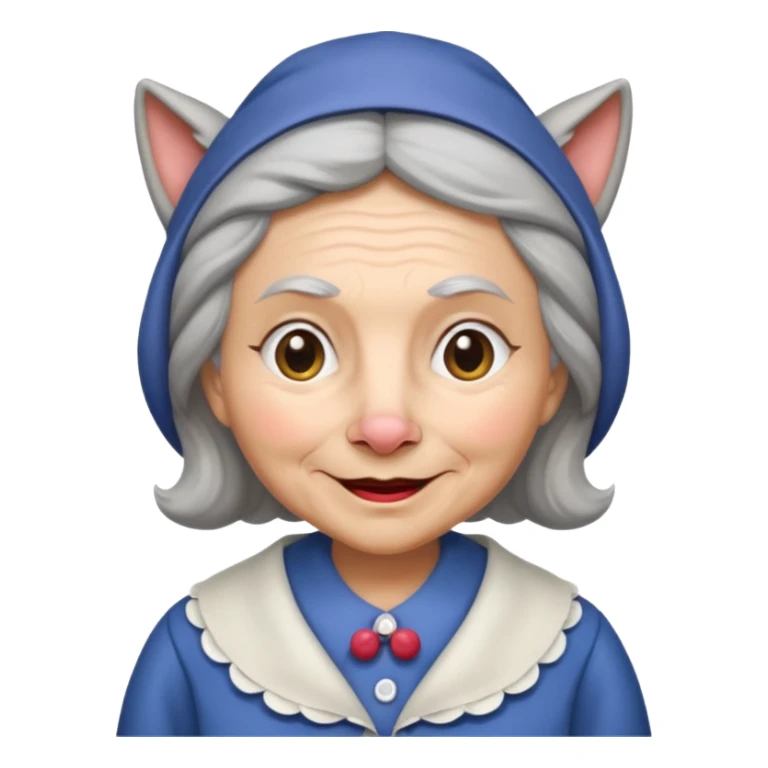 The big bad wolf is wearing Grandma's clothes. sticker