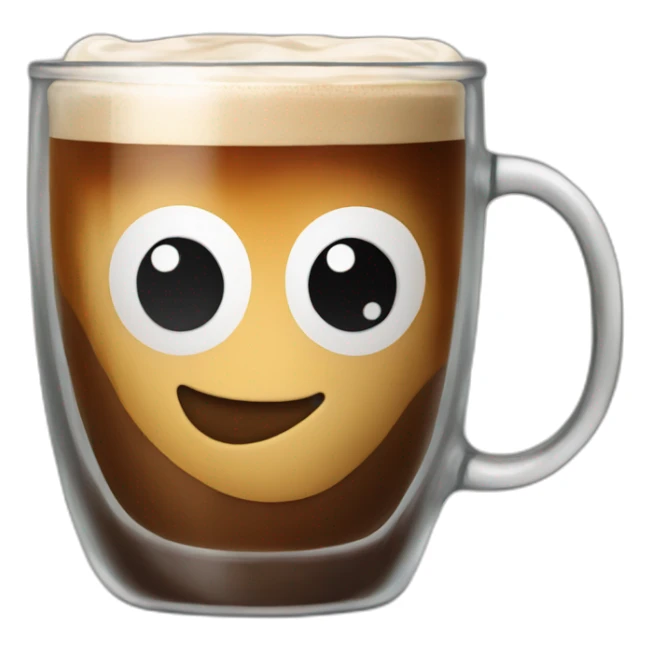 Cortado coffee in glass mug sticker