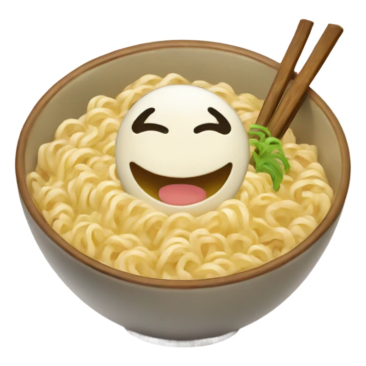 A smiling bowl of ramen noodle sticker