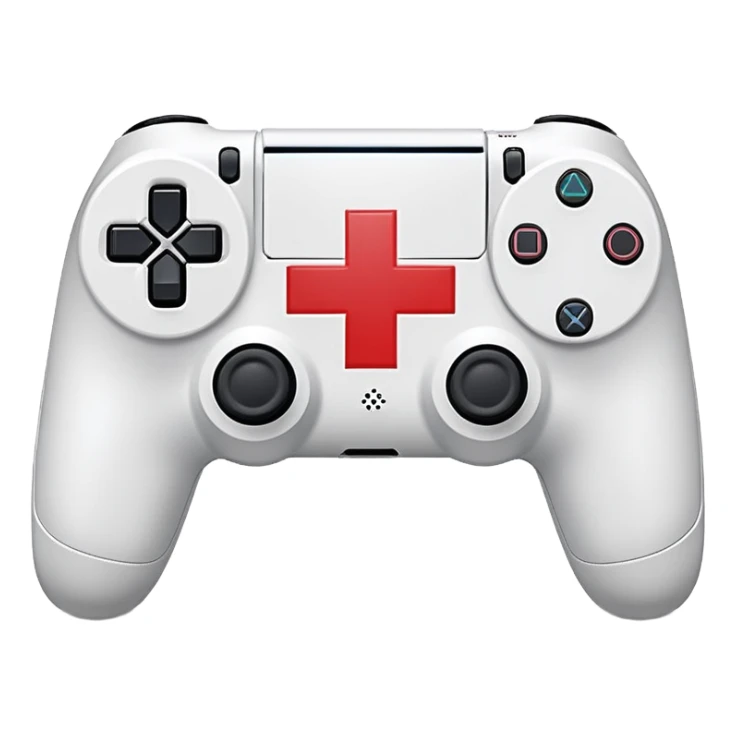 Playstation 4 bakje met rood kruis op sticker