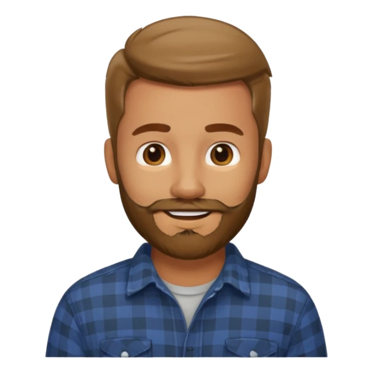 Hombre, barba,rubio oscuro, camisa franela guapo sticker