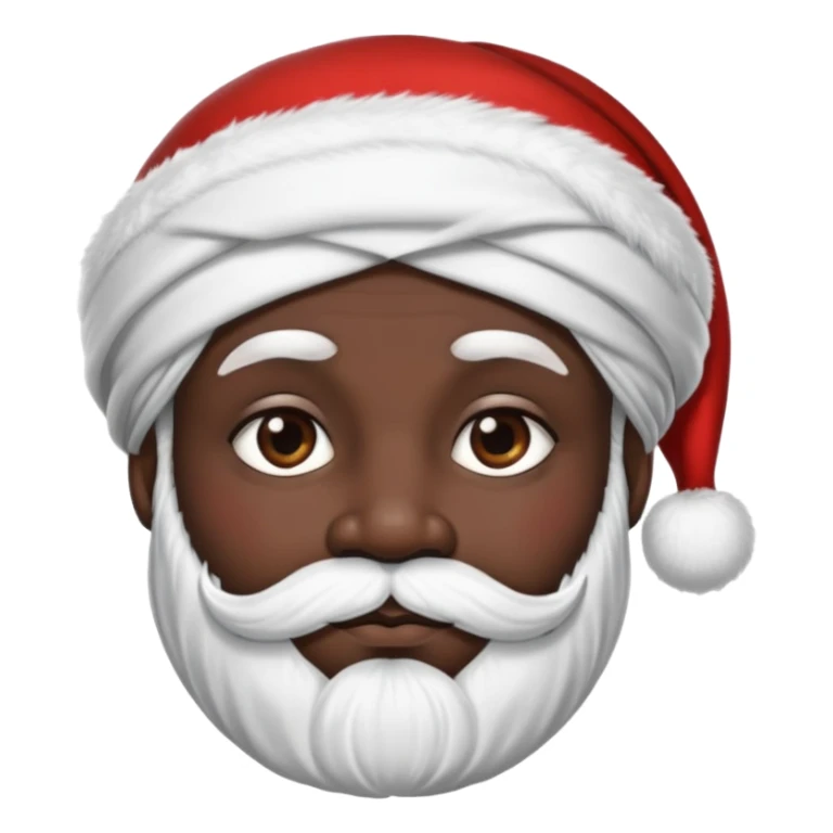black faced santa with turban sticker