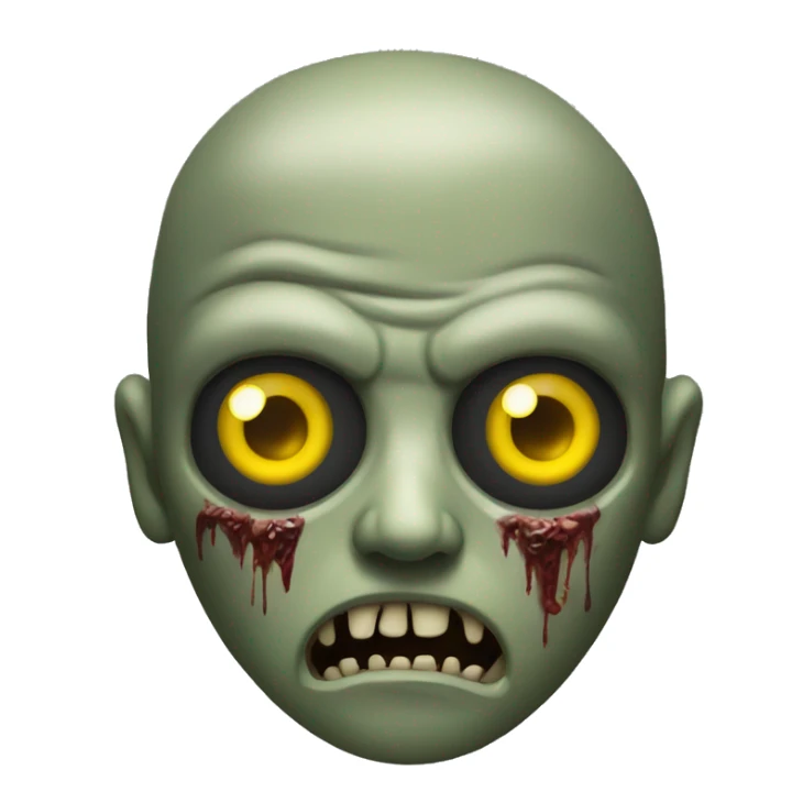 one army Zombie head with yellow eye sticker