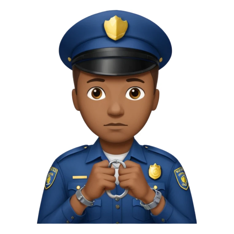 kelepçe tutan zenci polis sticker