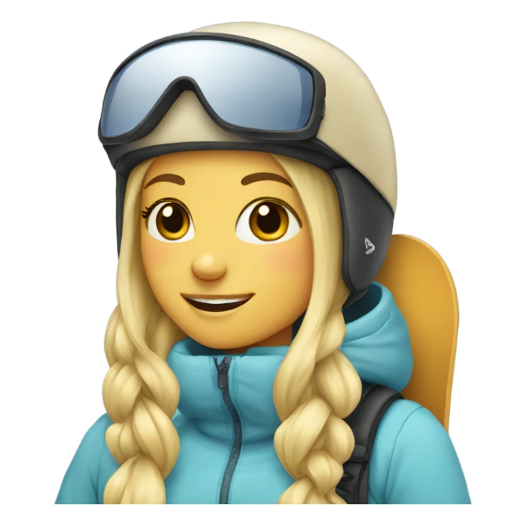 Pretty blonde girl snowboarding  sticker
