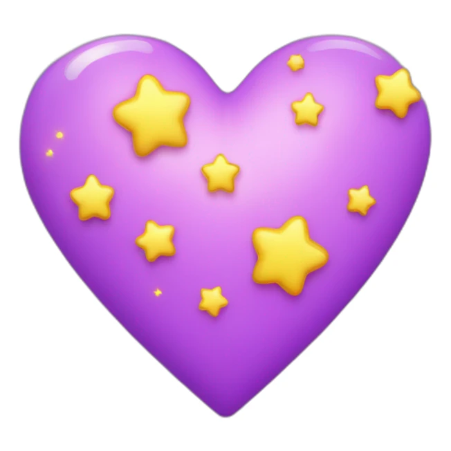 pink-and-purple-heart-with-yellow-sparkles sticker