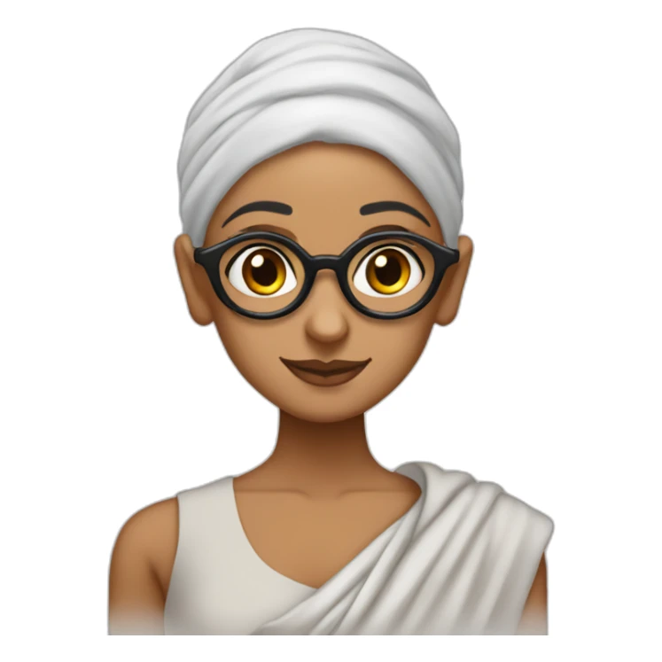 mahatma ghandi but with ariana grande's hairstyle sticker