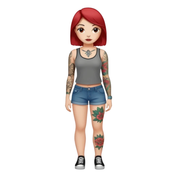TATTOOED GIRL FULL BODY sticker