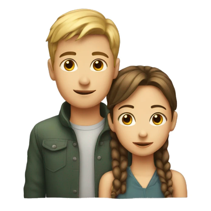 A boy with a girl on his neck  sticker